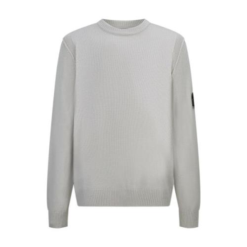 Stone Island Compass Logo Crewneck Sweater (Gray)