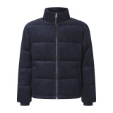 Burberry Leather Tab Check Cord Puffer Jacket 251217