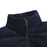 Burberry Leather Tab Check Cord Puffer Jacket 251217
