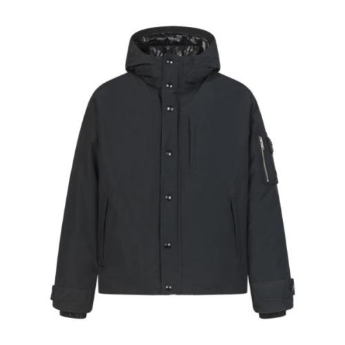 Prada Arm Pocket Hooded Puffer Jacket 251217