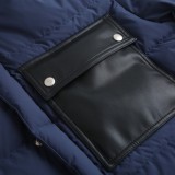 Bottega Veneta 25FW Leather-Panel Woven Puffer Jacket 251217