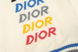 Dior Rainbow Lettering Knit Round Neck Sweater 251217