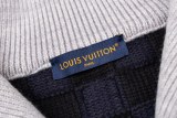 Louis Vuitton 26SS Checkerboard Color-Block Ribbed Waist Zip Knit Jacket 251224