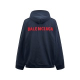Balenciaga 25FW Letter Embroidery Denim Hooded Jacket 251224