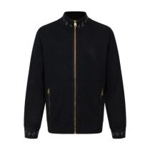 Louis Vuitton 25SS Jacquard Rib Stand Collar Knit Jacket (Black) 260107