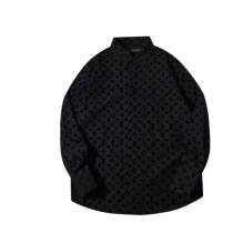 Louis Vuitton Flocked All-Over Print Shirt 260107