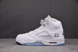 Air Jordan 5 Retro OG White Metallic White Gray