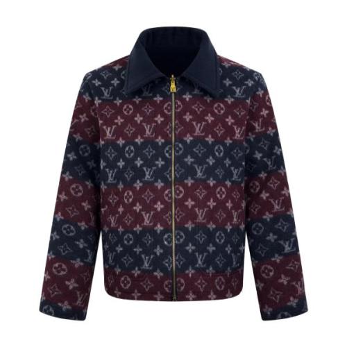 Louis Vuitton 25FW Crimson & Navy Stripe Reversible Wool Blend Jacket 260121