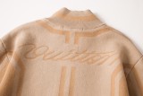 Louis Vuitton Two-Tone Color-Block Intarsia Zip Jacket 260129