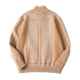 Louis Vuitton Two-Tone Color-Block Intarsia Zip Jacket 260129