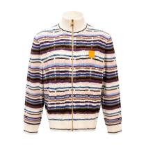 Louis Vuitton 25FW Colorful Stripe Contrast Cable Knit Zip Jacket 260311