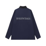 Balenciaga Navy Blue Paneled Shirt 260318