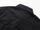 Prada Classic Custom Triangle Logo Nylon Fabric Long Sleeve Shirt Jacket 260318