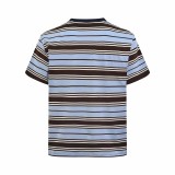 Prada Pocket Label Stripe Contrast Short Sleeve Shirt 260318