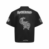 Chrome Hearts Sanskrit Mesh Ice Hockey V-Neck Short Sleeve Shirt 260318