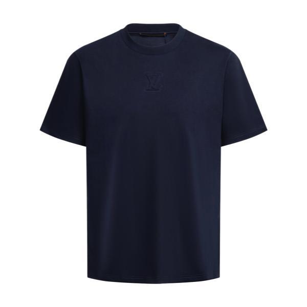 Louis Vuitton 26SS Embossed Print Short Sleeve (Navy Blue) 260325