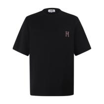 Hermes 26SS Leather Patch Short Sleeve (Black) 260325