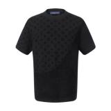 Louis Vuitton 25SS Paneled Jacquard Knit Short Sleeve (Black) 260325