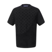 Louis Vuitton 25SS Paneled Jacquard Knit Short Sleeve (Black) 260325