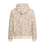 Louis Vuitton 26SS All-Over Jacquard Letter Knit Hoodie 260325