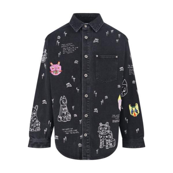 Loewe Louis Wain Cat Embroidered Denim Jacket 260325