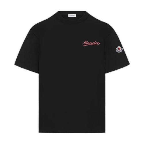 Moncler Runway Limited Edition Logo Print Double-Yarn Pure Cotton Short Sleeve 260325