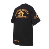 Chrome Hearts CH Colorful Horseshoe Sanskrit Letter Print Short Sleeve T-Shirt (Black) 260401