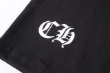 Chrome Hearts CH Colorful Horseshoe Sanskrit Letter Print Short Sleeve T-Shirt (Black) 260401