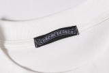 Chrome Hearts CH Colorful Horseshoe Sanskrit Letter Print Short Sleeve T-Shirt (White) 260401