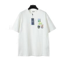 Dior 26SS Official Minimalist Letter Logo Motif Drawing Craftsmanship Embroidery Short Sleeve T-Shirt 260408