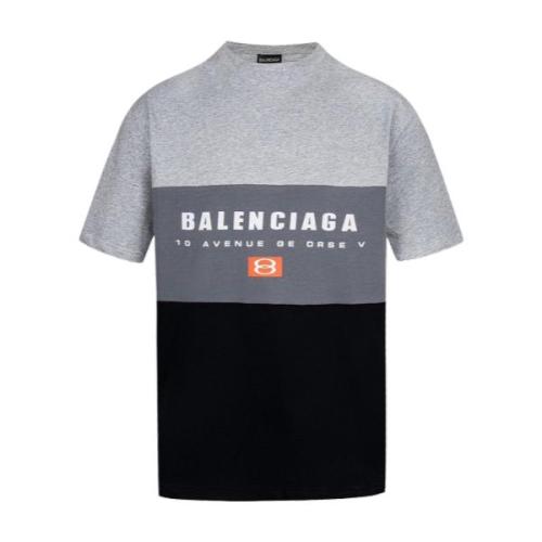 Balenciaga Spring/Summer New Short Sleeve T-Shirt (Gray-Black) 260408