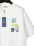 Dior 26SS Official Minimalist Letter Logo Motif Drawing Craftsmanship Embroidery Short Sleeve T-Shirt 260408