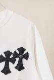 Chrome Hearts CH Heavy Wash 3D Print Short Sleeve T-Shirt (White) 260408