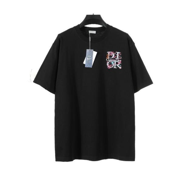 Dior 26SS Official Mesh Cutout Embroidery Heavy Craftsmanship Short Sleeve (Unisex) 260408