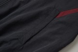 Balenciaga BLCG 26SS 3M Black-Red Paneled Embroidered Hooded Tracksuit Jacket 260408