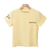 Chrome Hearts CH Heavy Wash 3D Print Short Sleeve T-Shirt (Yellow) 260408