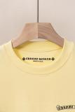 Chrome Hearts CH Heavy Wash 3D Print Short Sleeve T-Shirt (Yellow) 260408