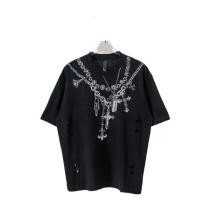 Chrome Hearts CH Heavy Wash 3D Print Short Sleeve T-Shirt (Black) 260408