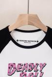 Chrome Hearts CH Heavy Wash 3D Print Short Sleeve T-Shirt (White-Black) 260408