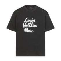 Louis Vuitton Glow Signature Crewneck Short Sleeve T-Shirt (Black) 260415