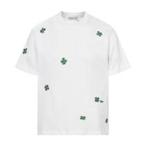 Dior Four-Leaf Clover Embroidered Logo Short Sleeve 260415