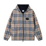 Burberry 2026 New Classic Check Silicone Logo Warhorse Hooded Couple Jacket 260422