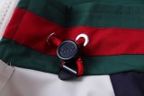 Gucci GU 2025 New Double G Patchwork Monogram Web Detail Stand Collar Couple Jacket 260422