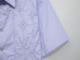 Louis Vuitton Lavender-Blue Short Sleeve Shirt 260422