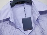 Louis Vuitton Lavender-Blue Short Sleeve Shirt 260422