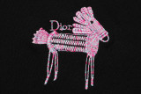 Dior 2026 New Year of the Horse Limited Contrast Stitch Embroidered Pony Logo Unisex Short Sleeve T-Shirt 260422