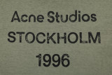 Acne Studios 2026 New Distressed Technique Printed Letter Logo (Dark Green) Unisex Short Sleeve T-Shirt 260429
