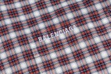 Balenciaga 26SS Check Pocket Logo Embellished Paneled Mock Layer Long Sleeve Shirt 260512