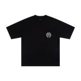 Chrome Hearts Print Round Miami Collar Short Sleeve T-Shirt (Black) 260512