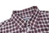 Balenciaga 26SS Check Pocket Logo Embellished Paneled Mock Layer Long Sleeve Shirt 260512